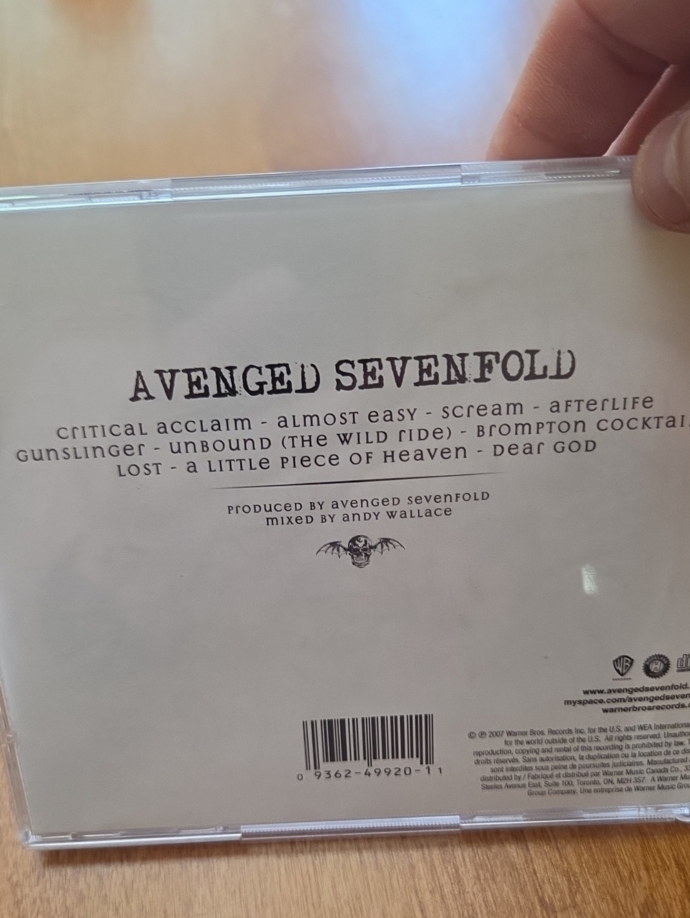Avenged Sevenfold Self-Titled CD — White & Black Cover